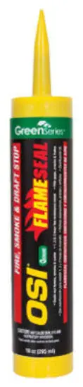 OSI Greenseries 1390035 Flameseal Fire Smoke Draft Stop Sealant 10 Oz Red