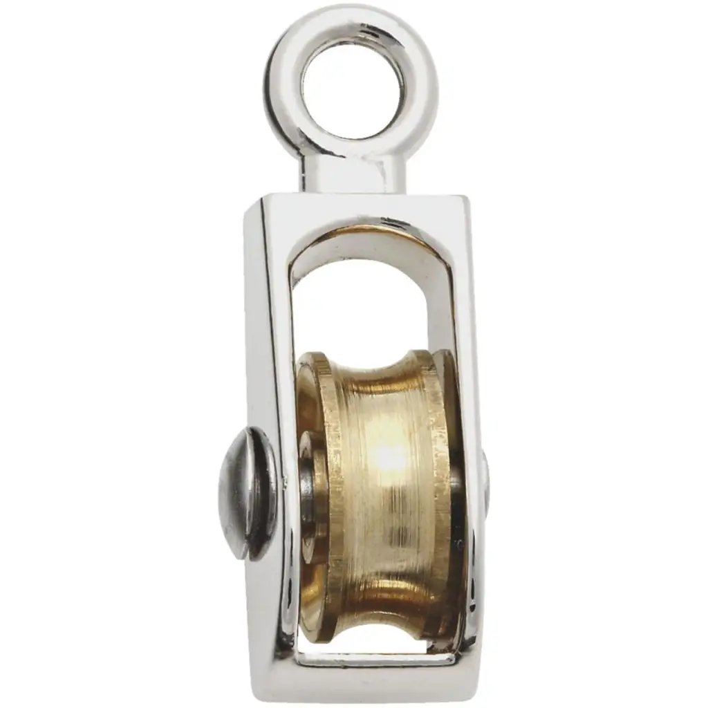 National 1/2 Inch O.D. Single Fixed Eye No-Rust Rope Pulley Marine and Outdoor Use