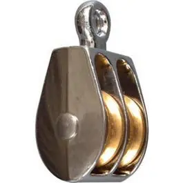 Fixed-Eye Double Pulley 1-Inch Heavy Duty Marine and Construction National Hardware