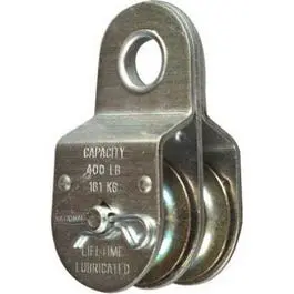 No-Rust Fixed Eye Double Pulley 1.5-Inch Corrosion Resistant Outdoor Use National Hardware