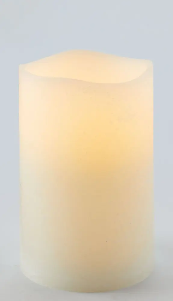 Ivory Pillar Flameless Candle 4x6