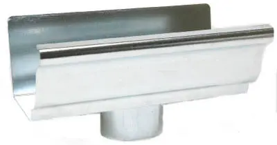 Amerimax 15010 Galvanized Steel End Piece Drop 4" Mill Finish