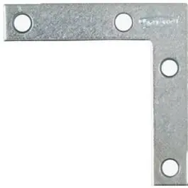 4-Pack 2.5-Inch Zinc Flat Corner Iron Heavy Duty Repair Brackets National Hardware