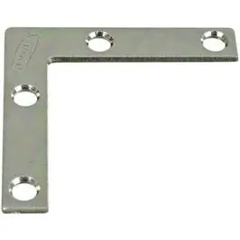 4-Pack 2-Inch Zinc Flat Corner Iron Brackets Wood and Metal Framing National Hardware