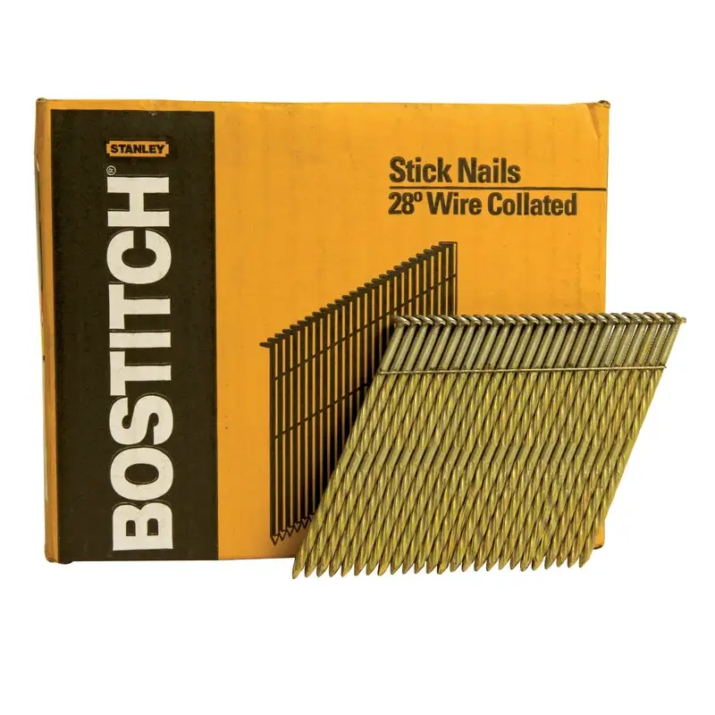 Bostitch 2-1/2 . L Angled Coil Coated Framing Nails 15 Degree 2700 Pack