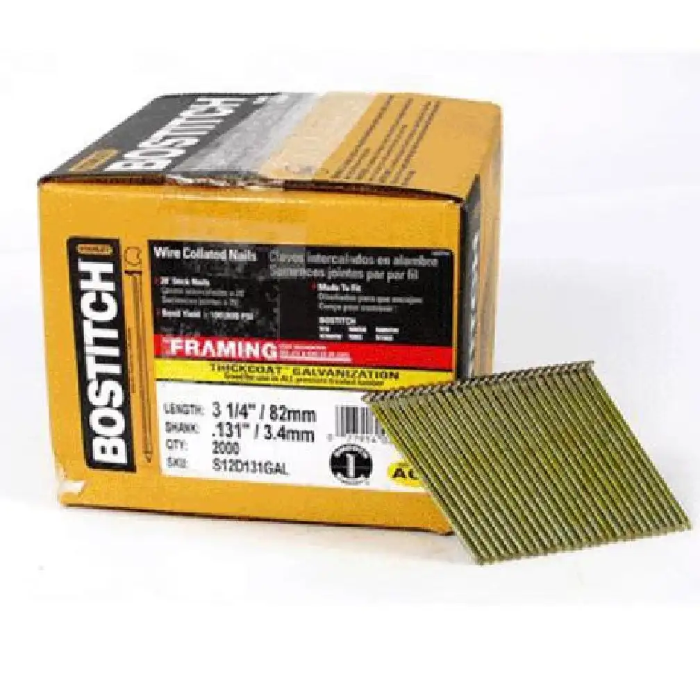 Bostitch S12DR131GAL-FH Stick Framing Nail 3-1/4 Inch x 0.131 Inch