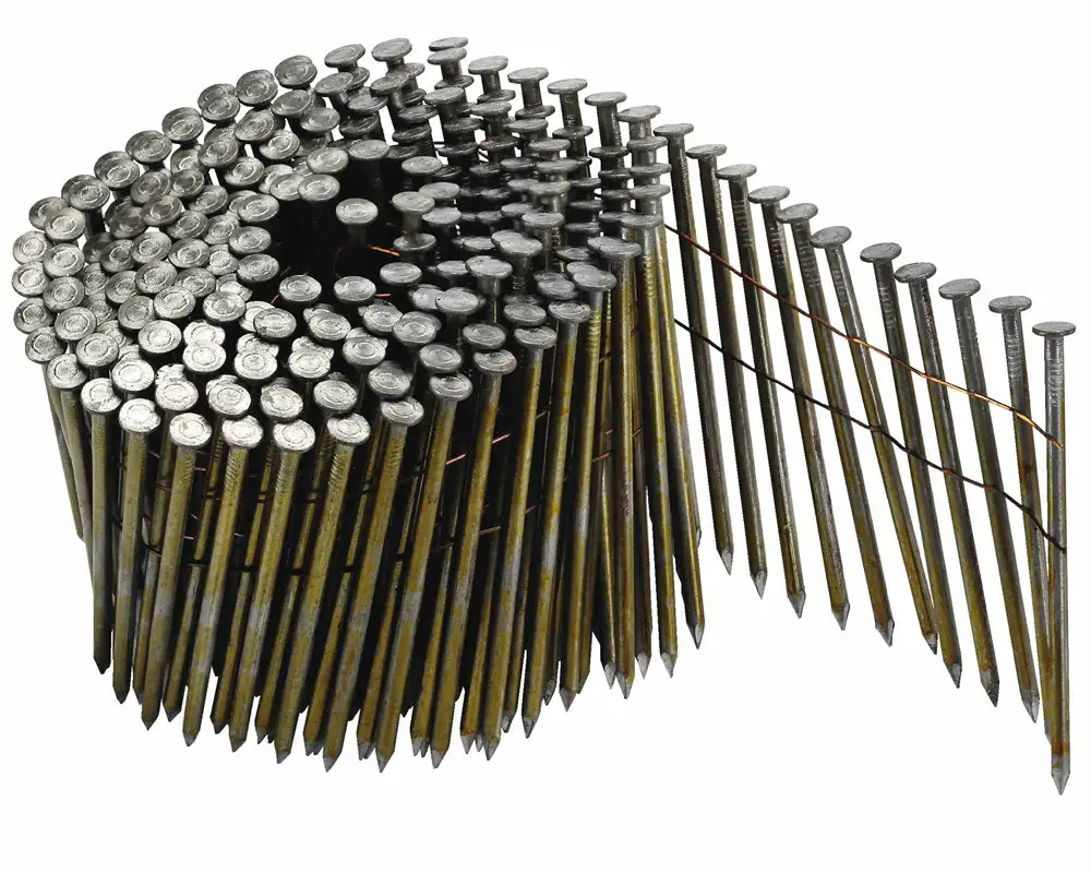 15-Degree Coil Framing Nails Galvanized - Home Hardware Repair Supply on Sale DeWalt