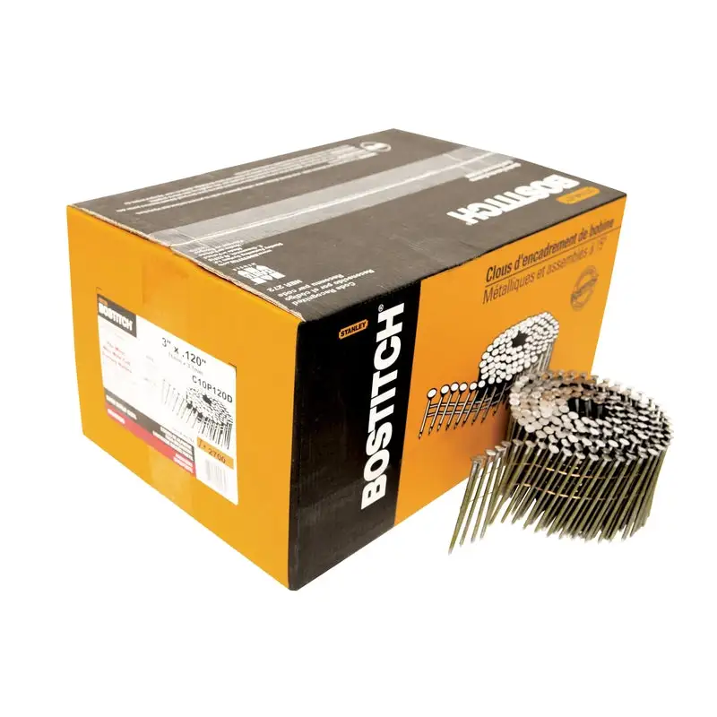 Bostitch 3 . L Angled Strip Coated Stick Nails 28 Degree 2000 Pack Stanley Bostitch
