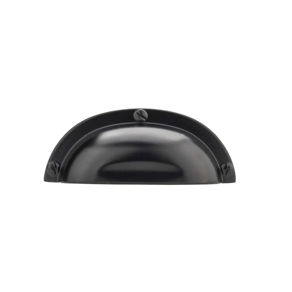 Traditional Matte Black Metal Cup Pull, # 6440