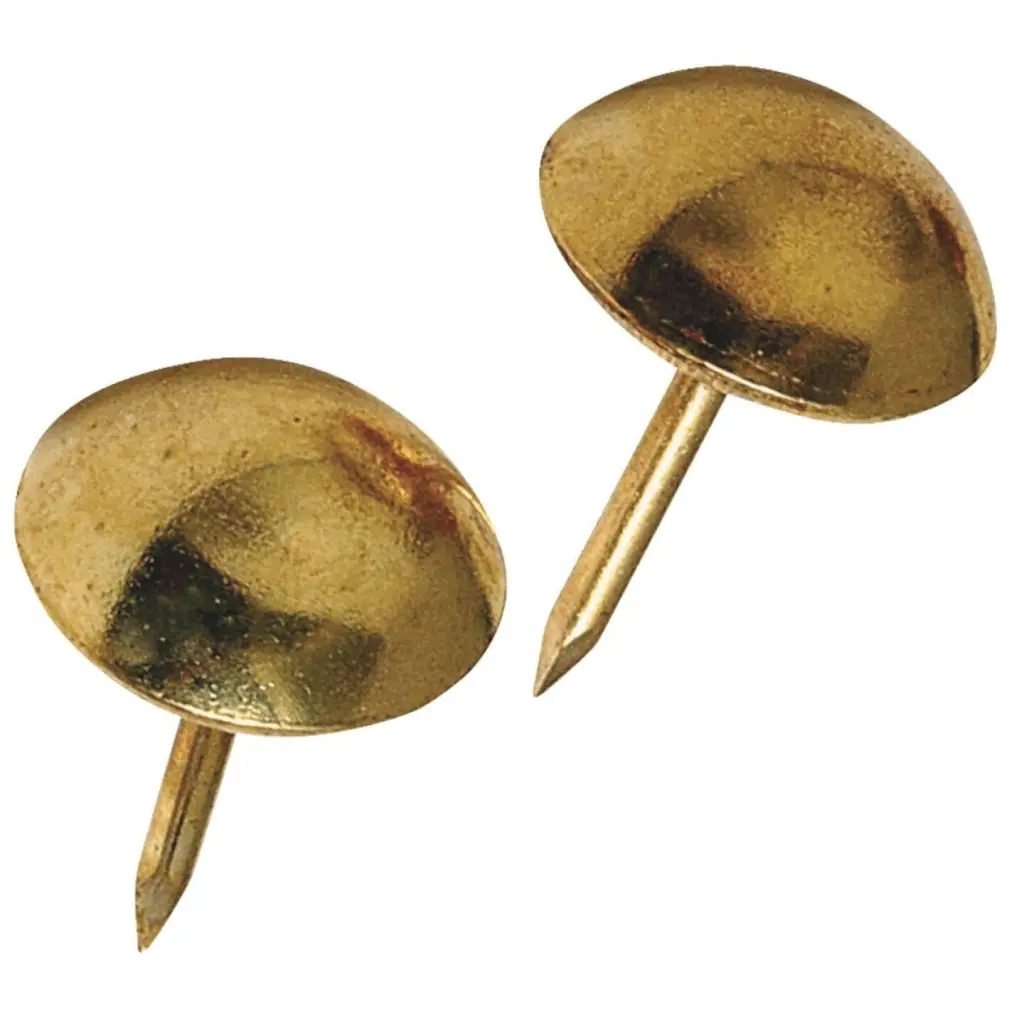Hillman Large Round Brass Furniture Nails 25 Count Elegant Finishing