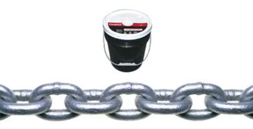 Campbell Chain 0140633 Galvanized Proof Coil Chain 63 Feet 3/8 Inch Rust Resistant Chain