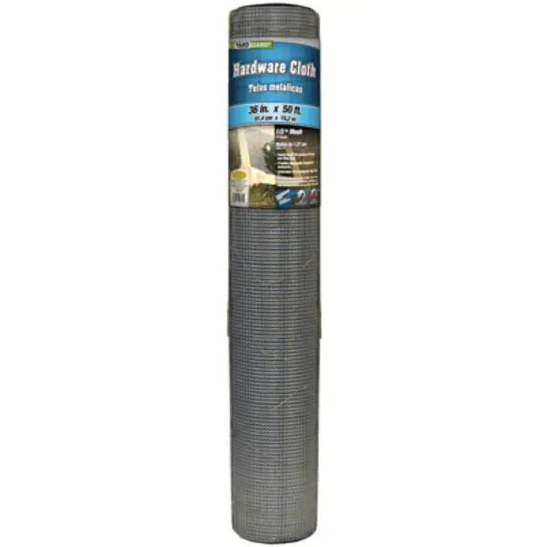 YardGard 308200B Galvanized Hardware Cloth 19-Gauge 1/2 Mesh 36x50 Feet