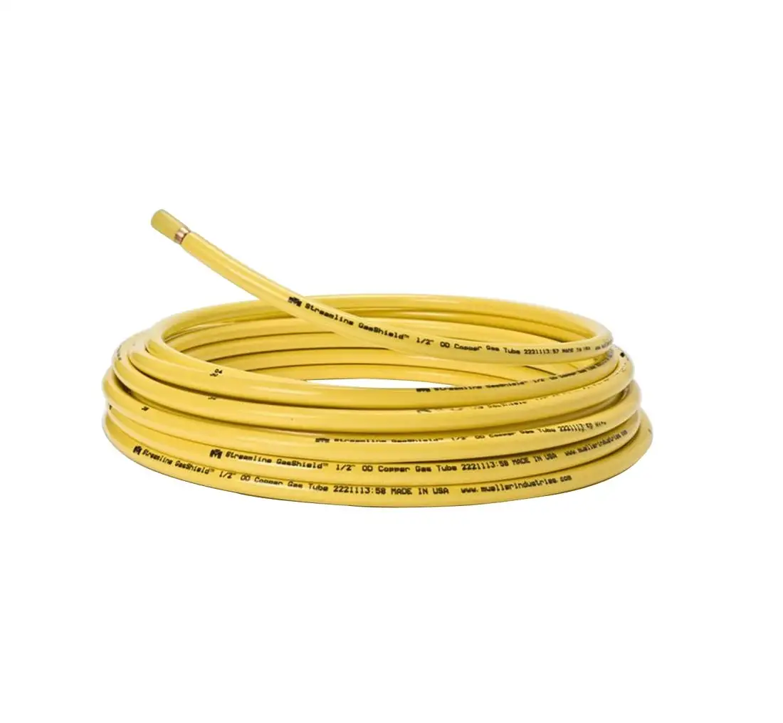Streamline DY08100 GasShield Copper Tubing Yellow 100 Ft Flexible Gas Line