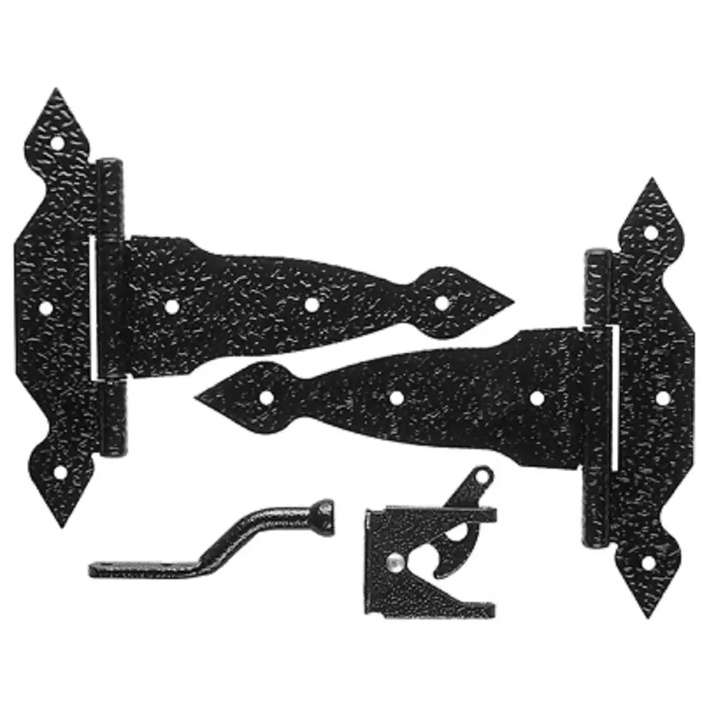 National Hardware N109-013 Spear Gate Kit Black Heavy Duty Gate Hardware