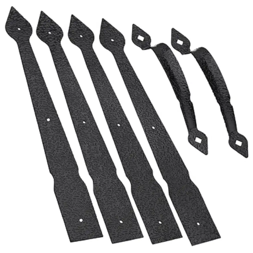 National Hardware N109-017 Spear Gate Kit Pull Black 10 Inch Heavy Duty
