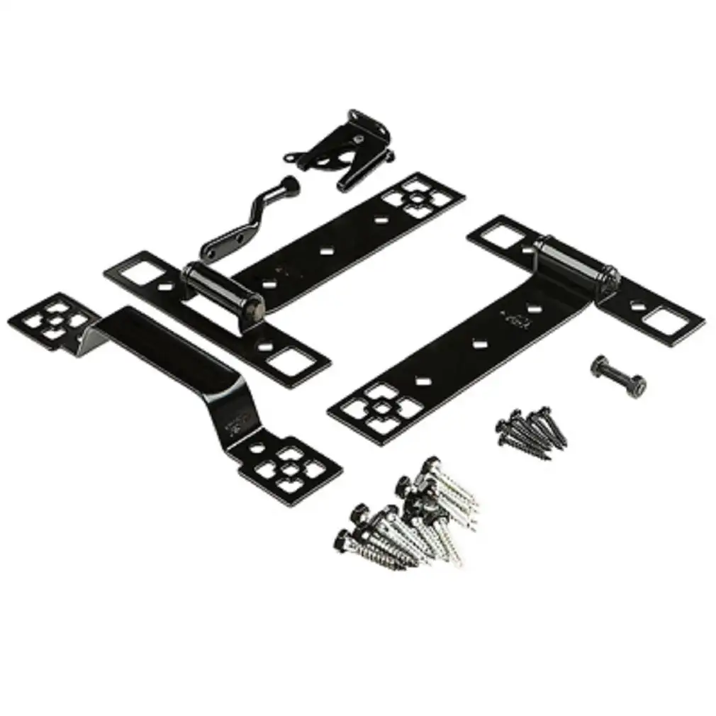 National Hardware N109-316 Black Gate Suite Kit Hinges Heavy Duty