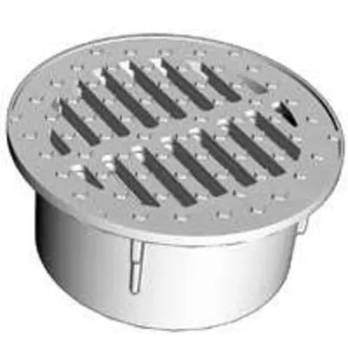 Hancor 0440SDSBR Brass Round Grate 4 Inch