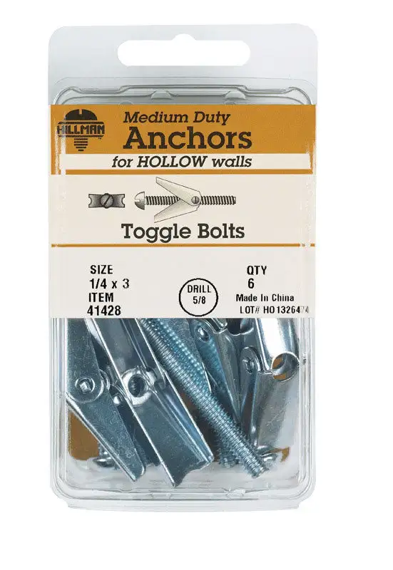 Hillman 1/4 . D X 3/4 . L Steel Mushroom Head Hammer Drive Anchor 100 Pack
