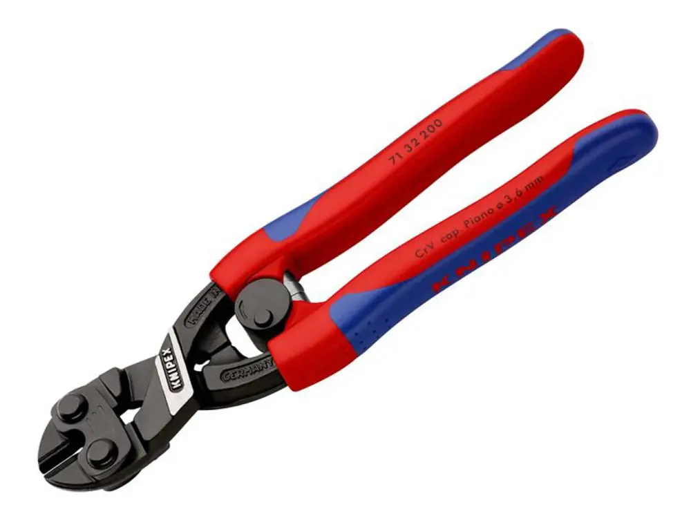 Knipex 71 32 200 Cobolt Efficient Bolt Cutters Multi-Component Grip 200Mm