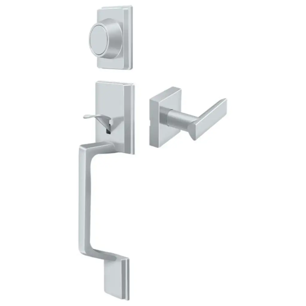 Deltana PRHHDLU3 Highgate Handleset Lever Dummy Bright Brass Elegant Doors