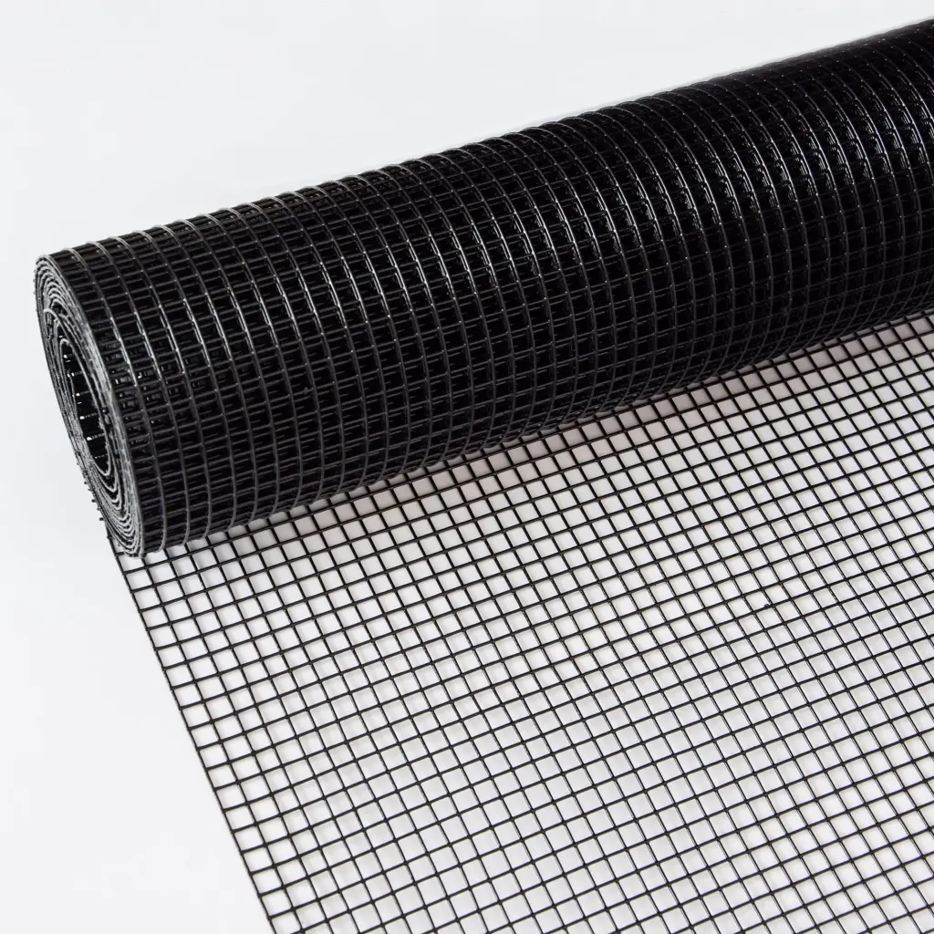 48 Inch 50 Ft Black Vinyl Coated Hardware Cloth 19 Gauge 1/2 Inch Mesh shengsen metal products