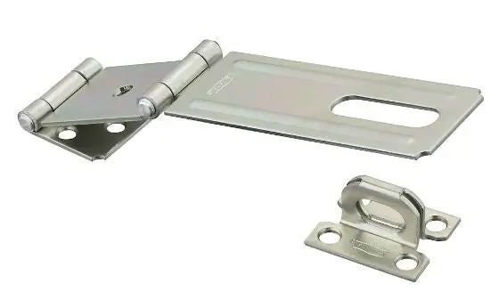 National Hardware N103-291 Double Hinge Safety Hasp 4.5 Inches Zinc Plated