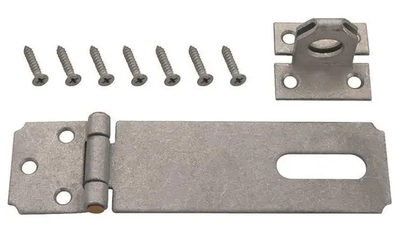Prosource LR-1326-BC3L-PS Fixed Staple Safety Hasps Galvanized 6 Inch Secure Locking