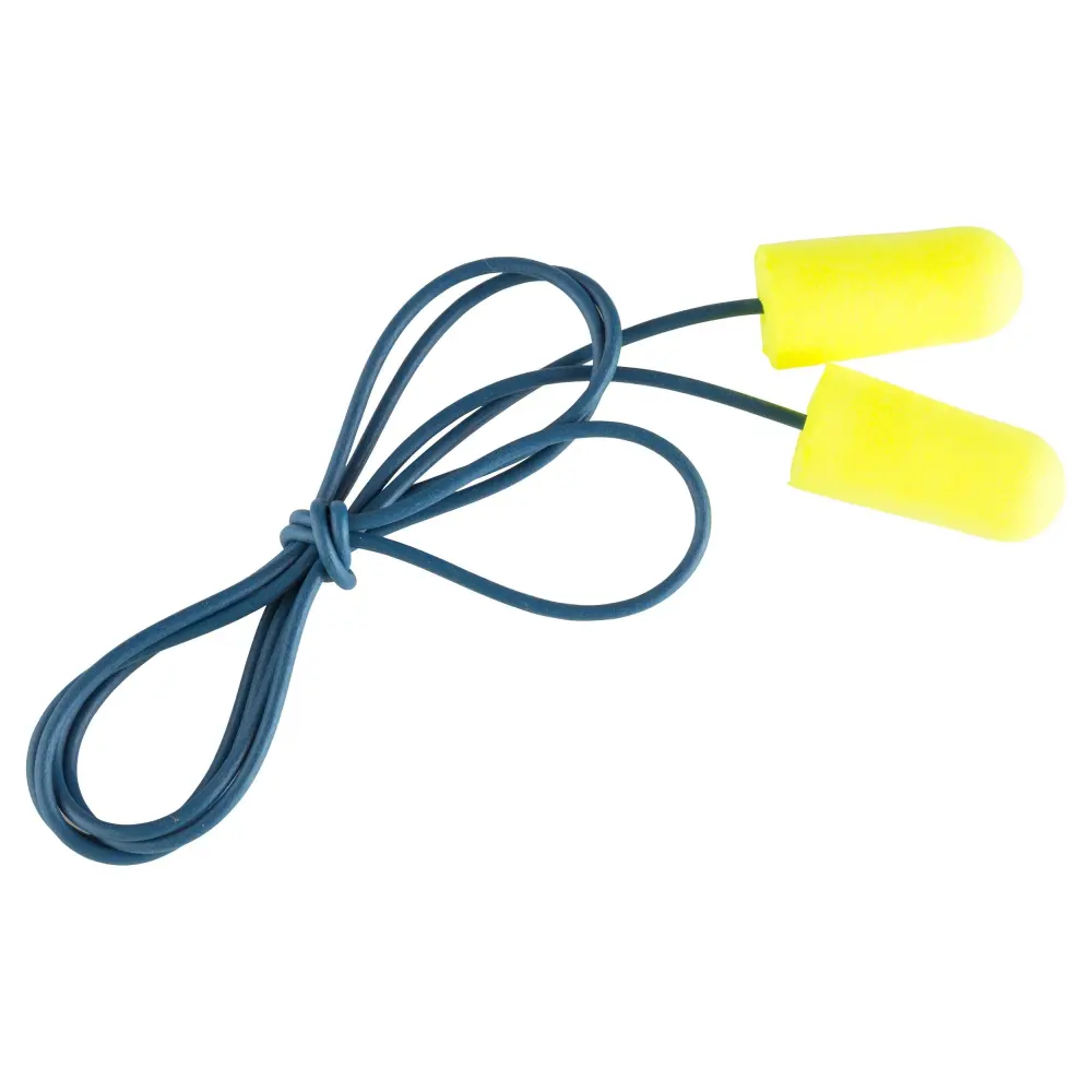 3M Ear Plugs, 200/Box, E--Rsoft Canary Neons 311-4106, Metal Detectable Cord, Disposable, Foam, NRR 32, Drilling, Grinding...