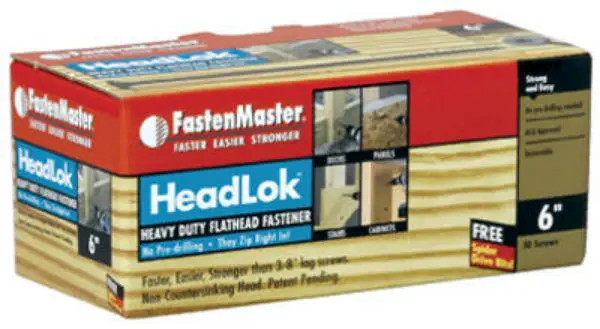 FastenMaster FMHLGM006-50 HeadLok Heavy Duty Flat Head Fastener 6 Inch 50-Pack