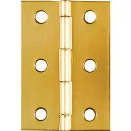 Broad Hinge Brass 2.5 x 1.75-. 2-Pack Heavy Doors National Hardware