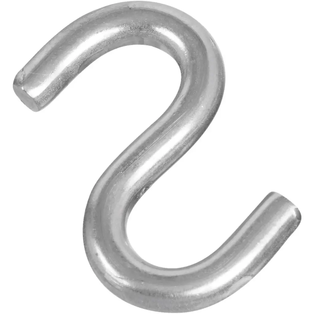National 2-Inch Stainless Steel Heavy Open S Hook 2-Pack Heavy Duty Use