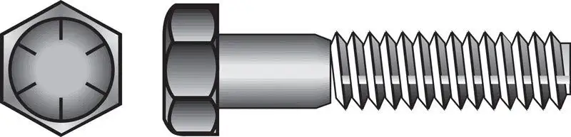 Hillman 3/8 . D X 2 . L Heat Treated Steel Hex Head Cap Screw 100 Pack