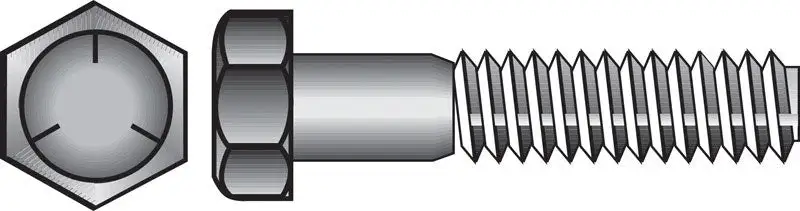 Hillman 5/8 . D X 4 . L Heat Treated Zinc Steel Hex Head Cap Screw 25 Pack