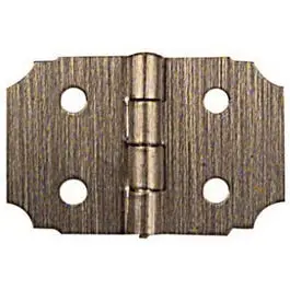 2-Pack 5/8 x 1- Antique Brass Decorative Hinges Small Projects National Hardware