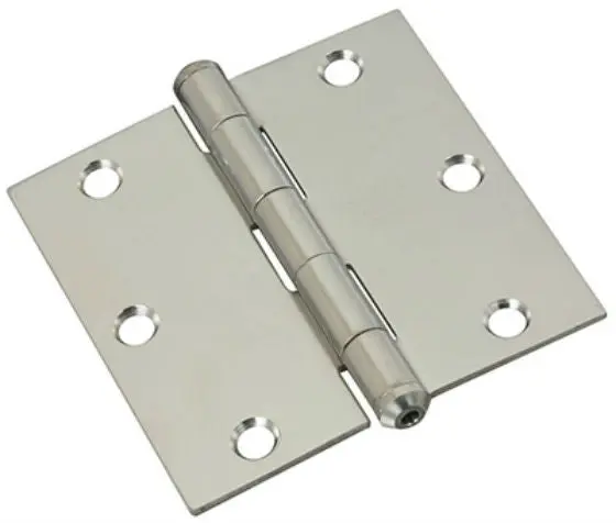 National Hardware Square Corner Door Hinge Stainless Steel 3.5 Inch