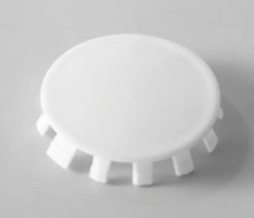 Side Hole Covers PP Glossy White Polymer Wall Plugs Caps clovis