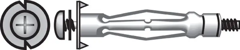 Hillman 1/4 . D X 1/4 . L Metal Pan Head Hollow Wall Anchors 50 pk Drywall Anchors