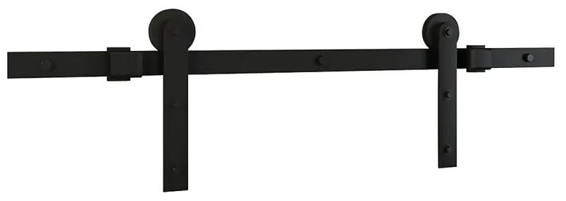 National Hardware N700-001 Builder Barn Door Kit, 72 L Track, Steel, Matte Charcoal, Wall Mounting