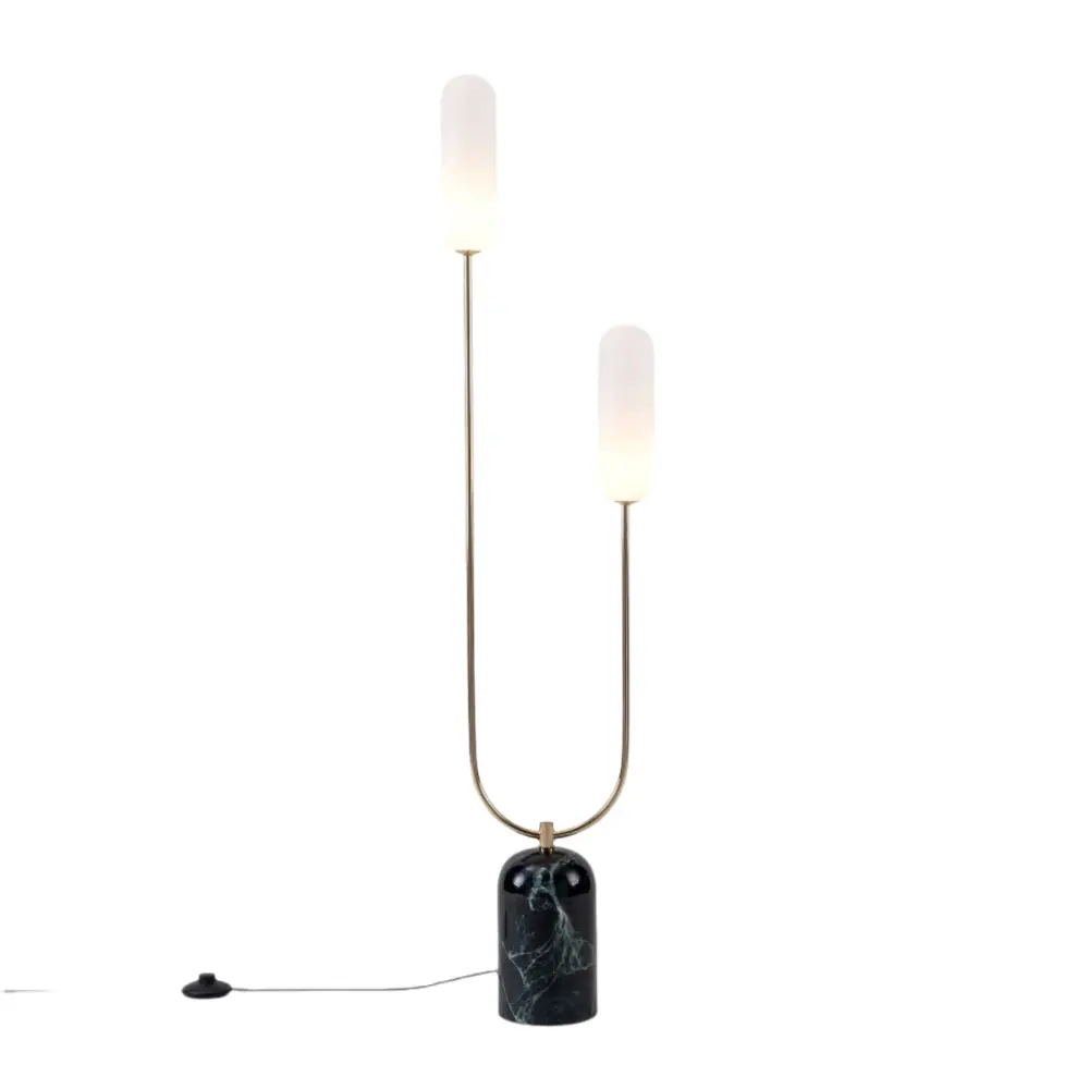 Curve Floor Lamp - Olive Marble