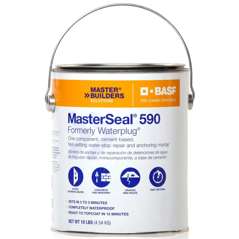 BASF MasterSeal 590 Hydraulic Cement 10 lb Pack 4 Professional Use Master Builders