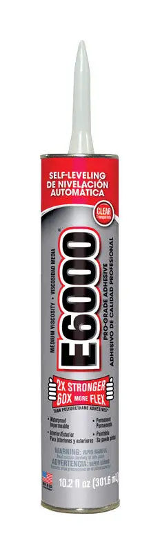 E6000 Polyurethane Industrial Adhesive 10.2 oz Pack 12 Heavy Duty Bonding