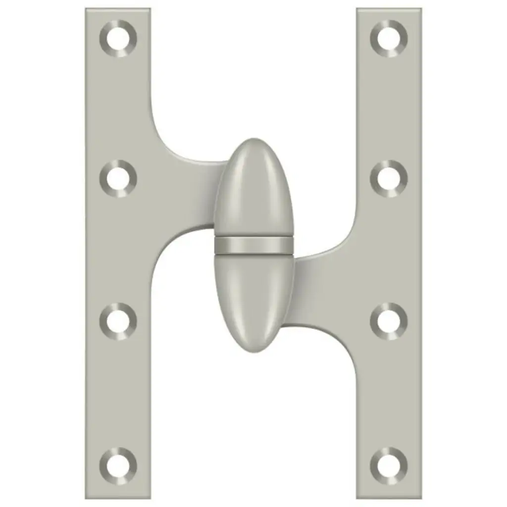 Deltana OK6040B14-R 6 x 4 Inch Bright Nickel Door Hinge Industrial Doors