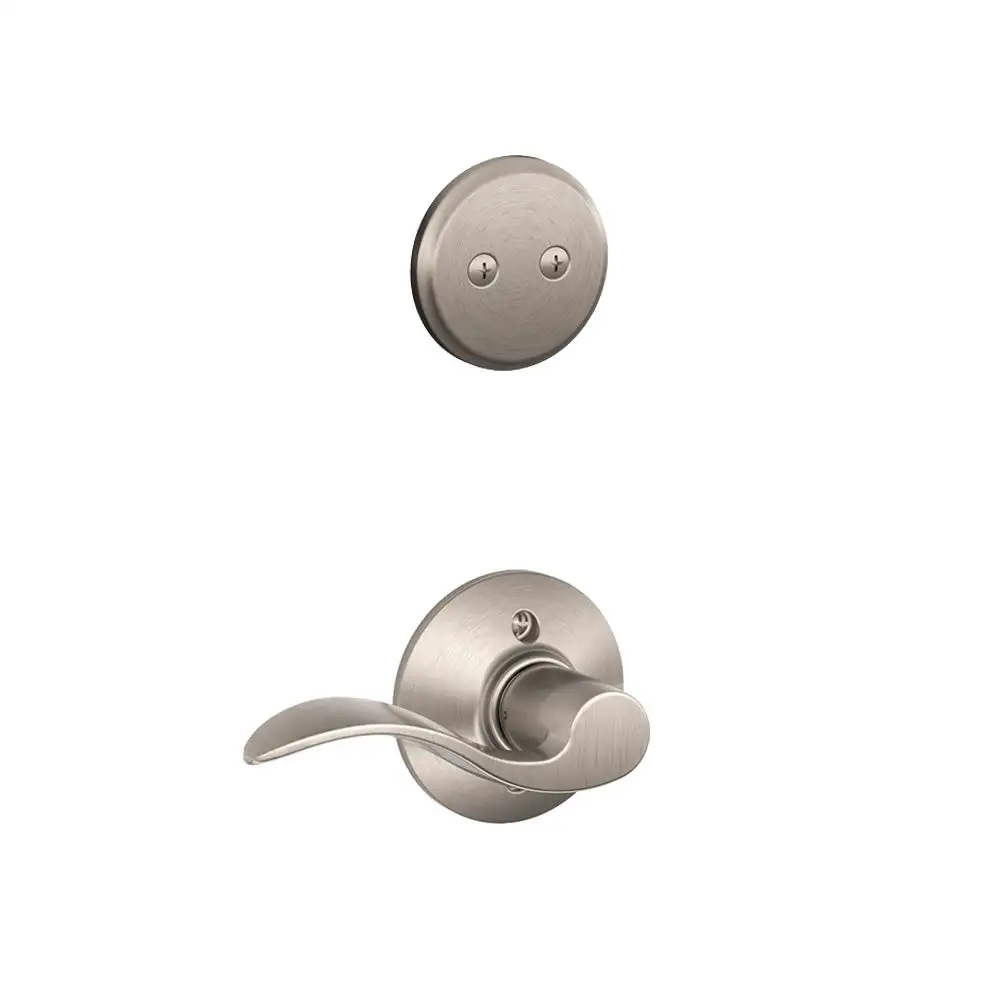 Accent Lever X Wakefield Rose Right Hand Inside Trim Dummy Handleset - Low Price Best Builders Hardware Supplies Schlage