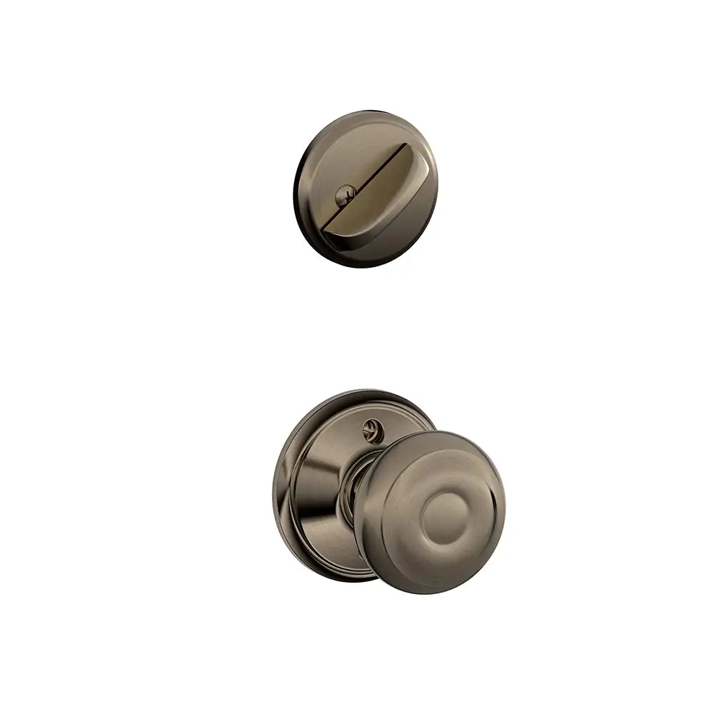 Georgian Knob Inside Trim Single Cylinder Handleset On Sale - Home Hardware Tools Schlage
