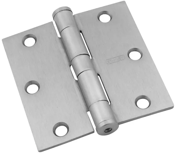 Stanley S820-530 Square Corner Door Hinge 3.5 Inch Satin Chrome