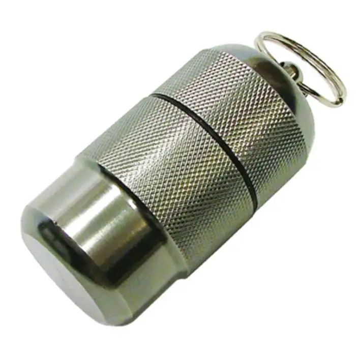 Hy-Ko KB348-BKT Survivor Capsule Key Ring Silver & Black 10-PC Emergency Key Holder