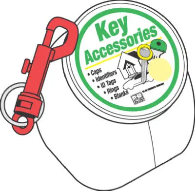 Hy-Ko KT171 Plastic Key Snap Split Ring 100-Pack