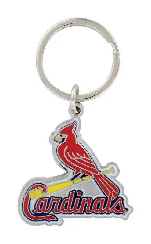 HILLMAN MLB Tempered Steel Green Split Ring Keychain