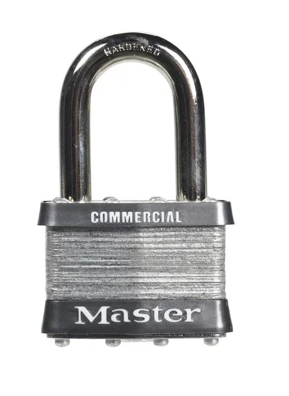 Master Lock 1-1/2 . H x 7/8 . W x 2 . L Laminated Steel 4-Pin Cylinder Padlock Pack 6 Keyed Alike