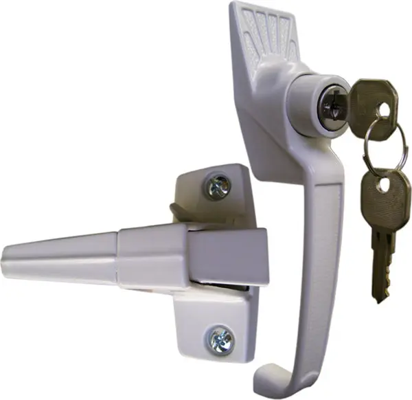 Ideal Security SK12 Pushbutton Lock Keyed White Entry Door